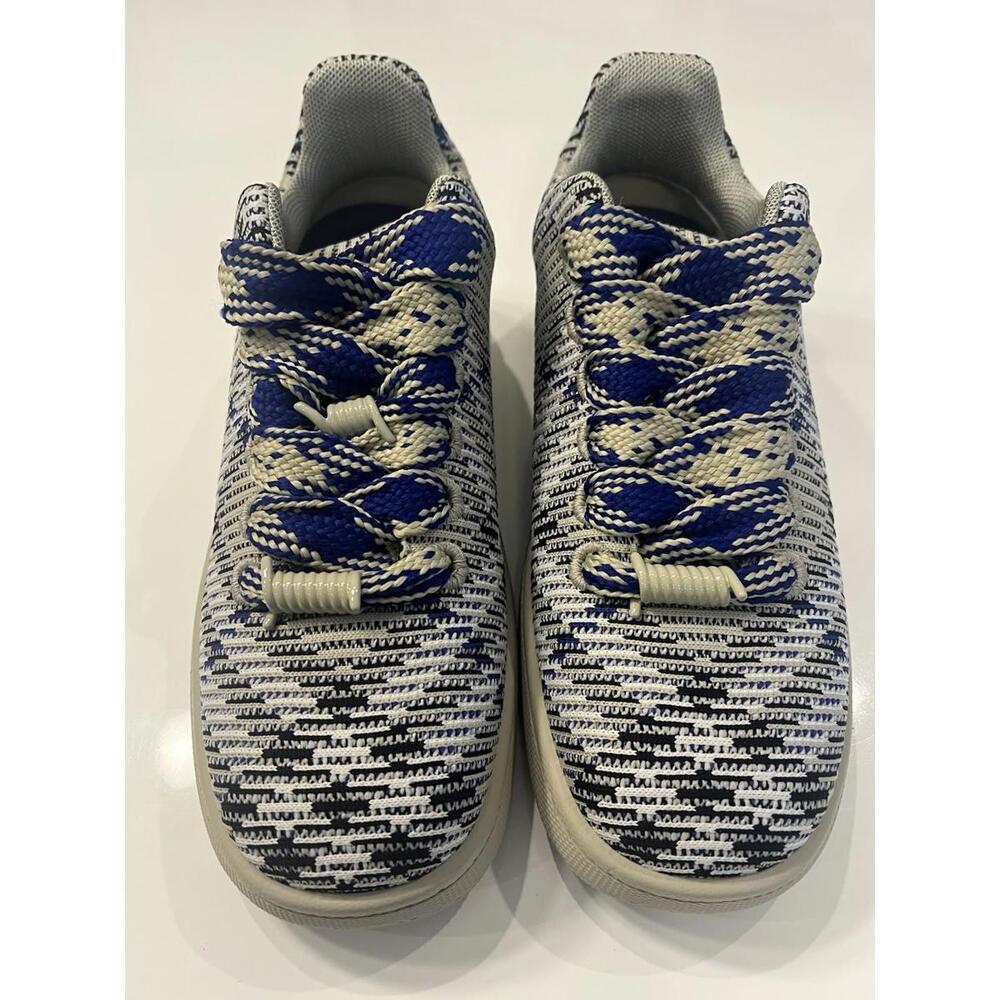 $890 Burberry Knit Box Sneakers Men Lichen Ip Check Size 8 /41 - Picture 10 of 16